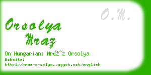 orsolya mraz business card